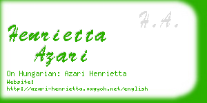 henrietta azari business card